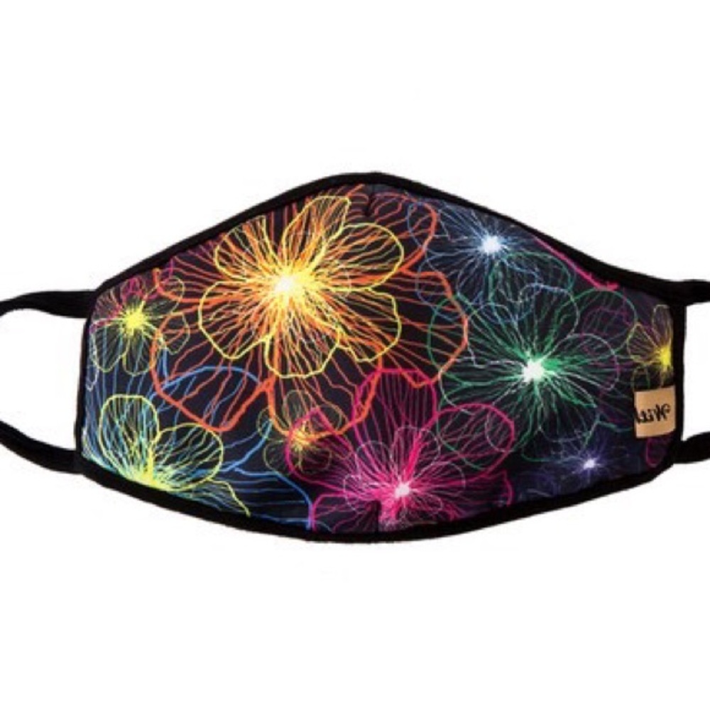 MADE IN USA, Neon Floral Face Mask - Picture 4 of 7